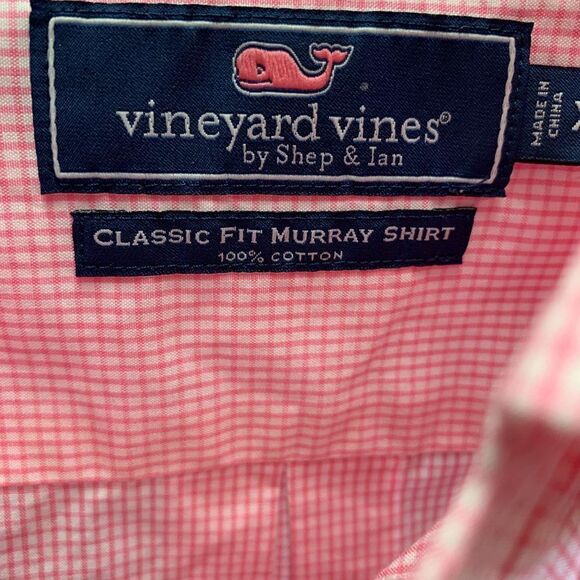 Vineyard Vines Long Sleeve Button Down Pink & White Size XS - Picture 4 of 6